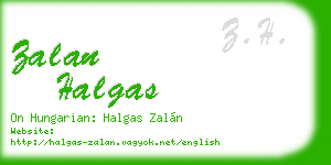 zalan halgas business card