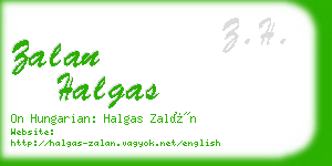 zalan halgas business card